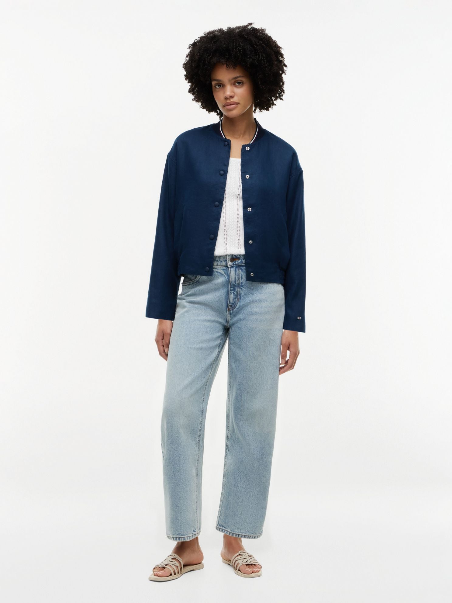 Tommy Hilfiger Linen Bomber Jacket