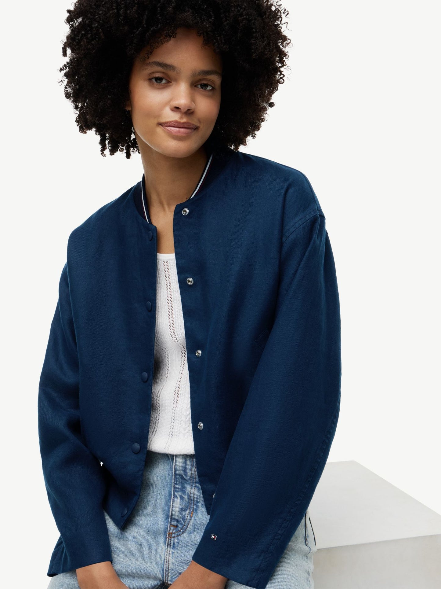 Tommy Hilfiger Linen Bomber Jacket