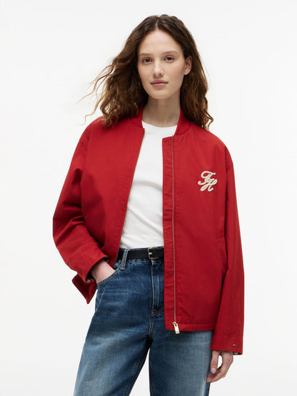 Tommy Hilfiger Script Monogram Twill Bomber Jacket