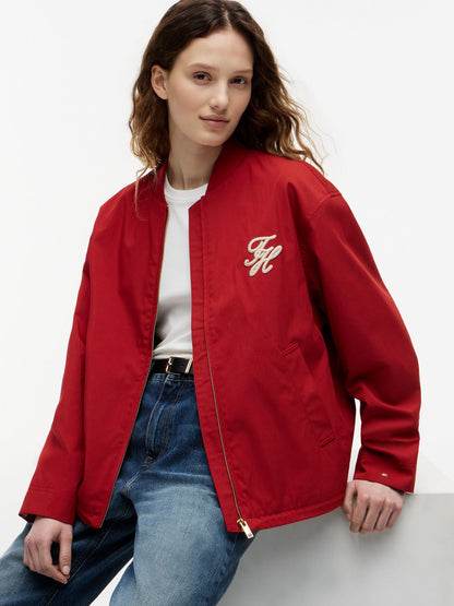 Tommy Hilfiger Script Monogram Twill Bomber Jacket