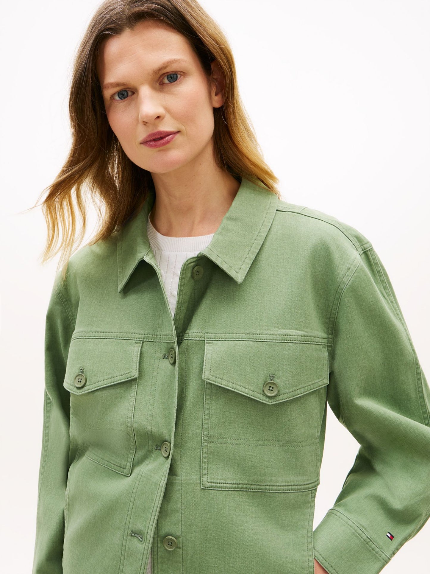 Tommy Hilfiger Oversized Twill Utility Shirt Jacket