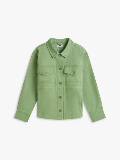 Tommy Hilfiger Oversized Twill Utility Shirt Jacket