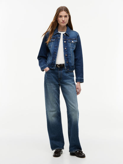 Tommy Hilfiger Slim Fit Dark Wash Stretch-Denim Jacket