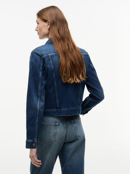 Tommy Hilfiger Slim Fit Dark Wash Stretch-Denim Jacket