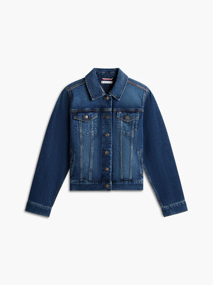 Tommy Hilfiger Slim Fit Dark Wash Stretch-Denim Jacket