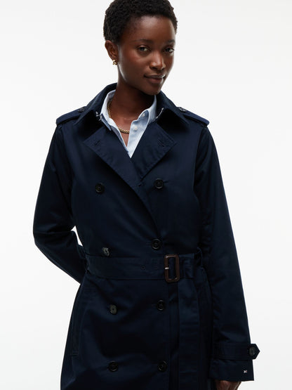 Tommy Hilfiger Double-Breasted Belted Trench Coat
