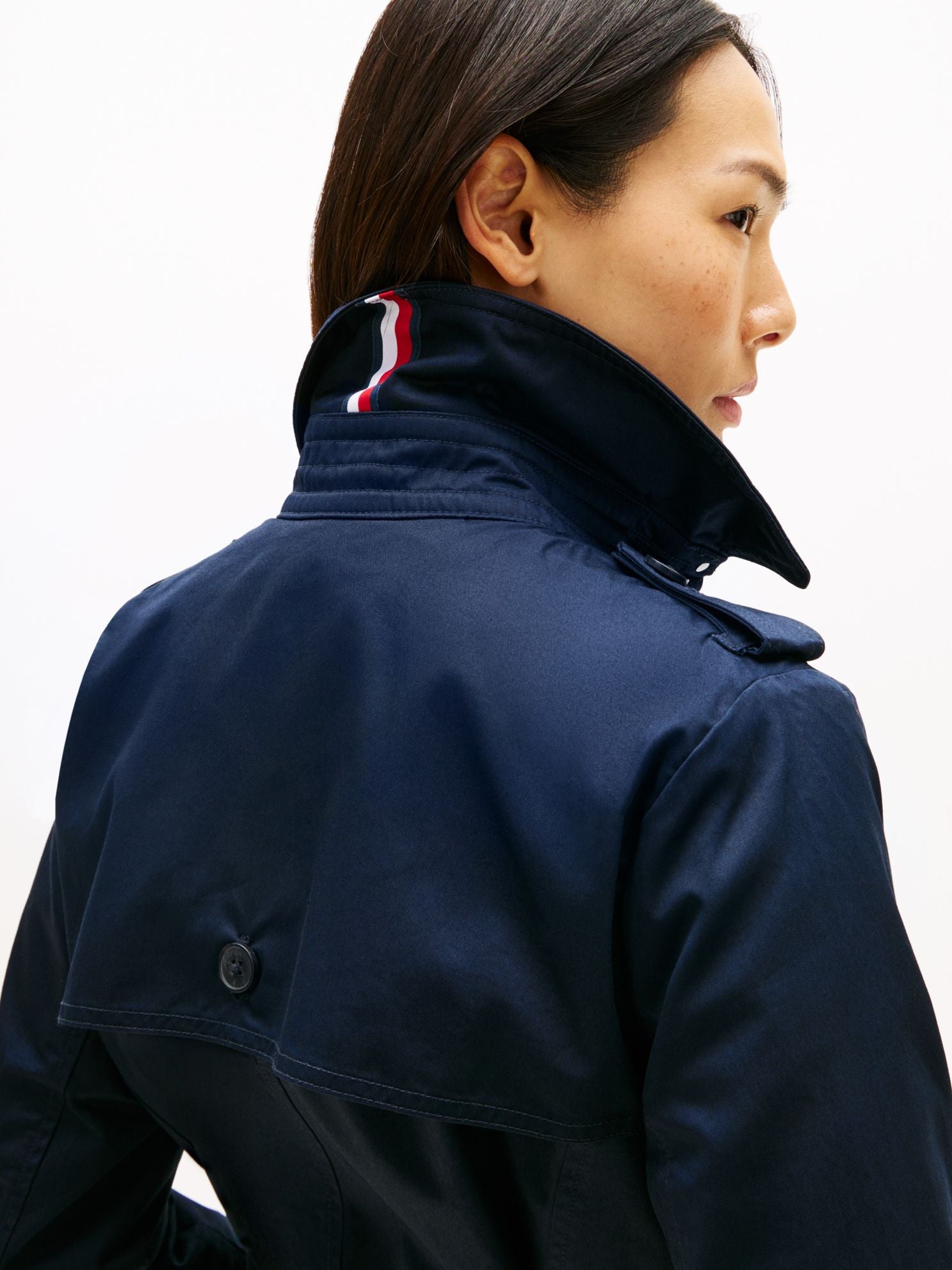 Tommy Hilfiger Double-Breasted Belted Trench Coat