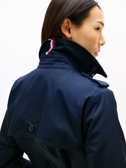 Tommy Hilfiger Double-Breasted Belted Trench Coat