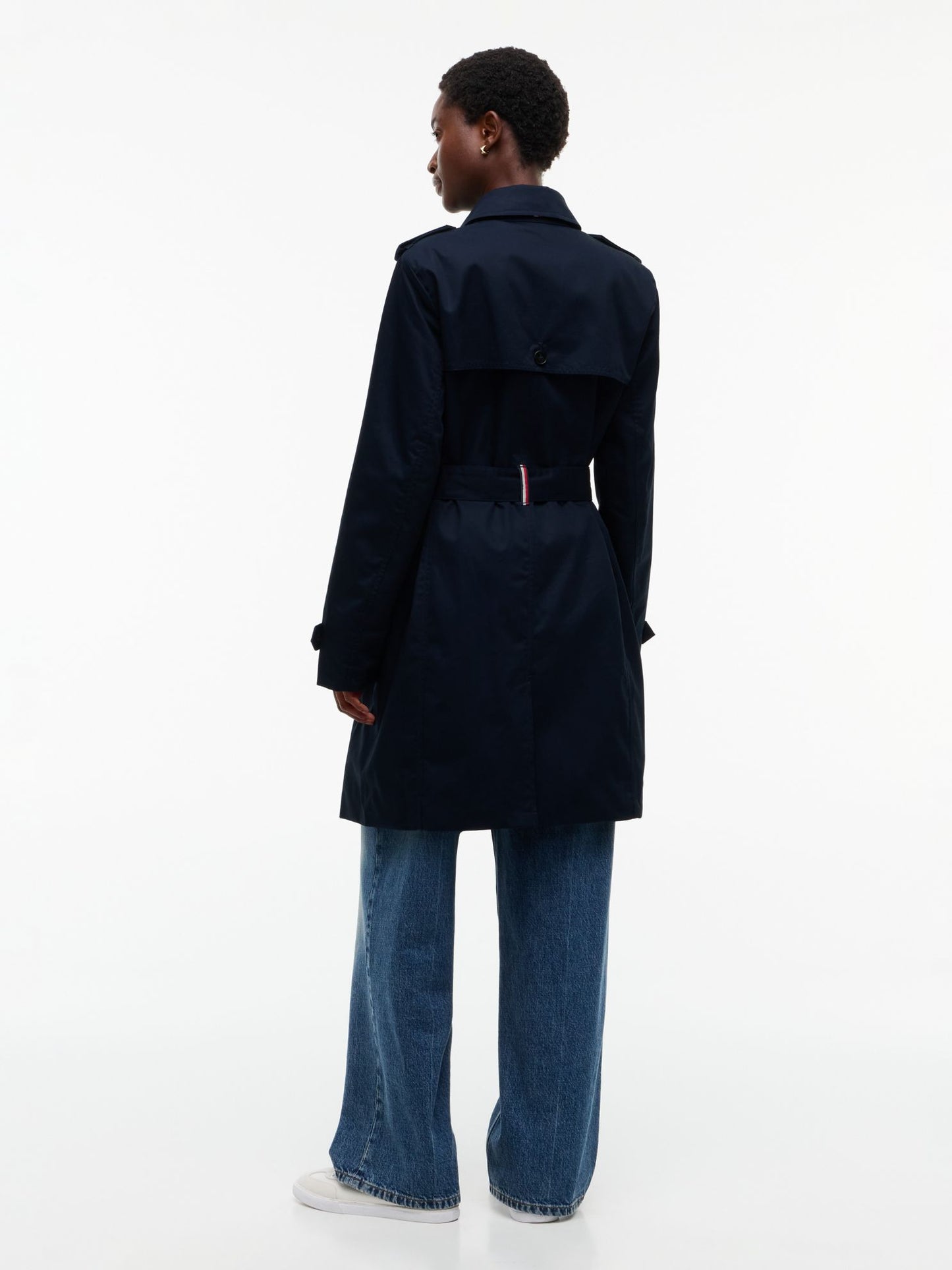 Tommy Hilfiger Double-Breasted Belted Trench Coat