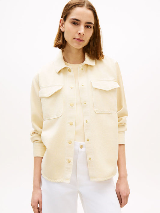 Tommy Hilfiger Garment-Dyed Denim Shirt Jacket