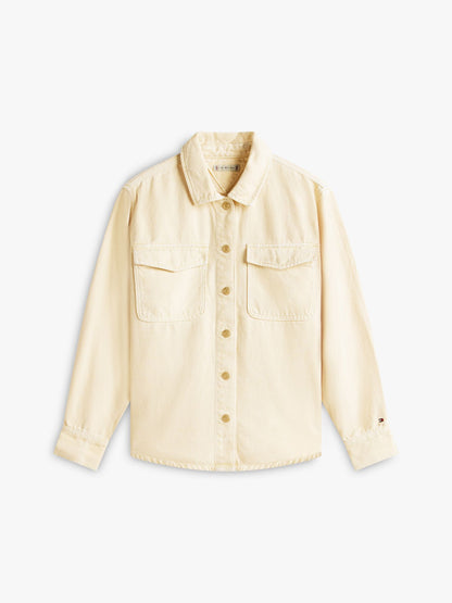 Tommy Hilfiger Garment-Dyed Denim Shirt Jacket