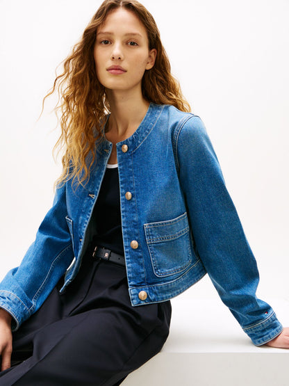 Tommy Hilfiger Medium Wash Denim Lady Jacket