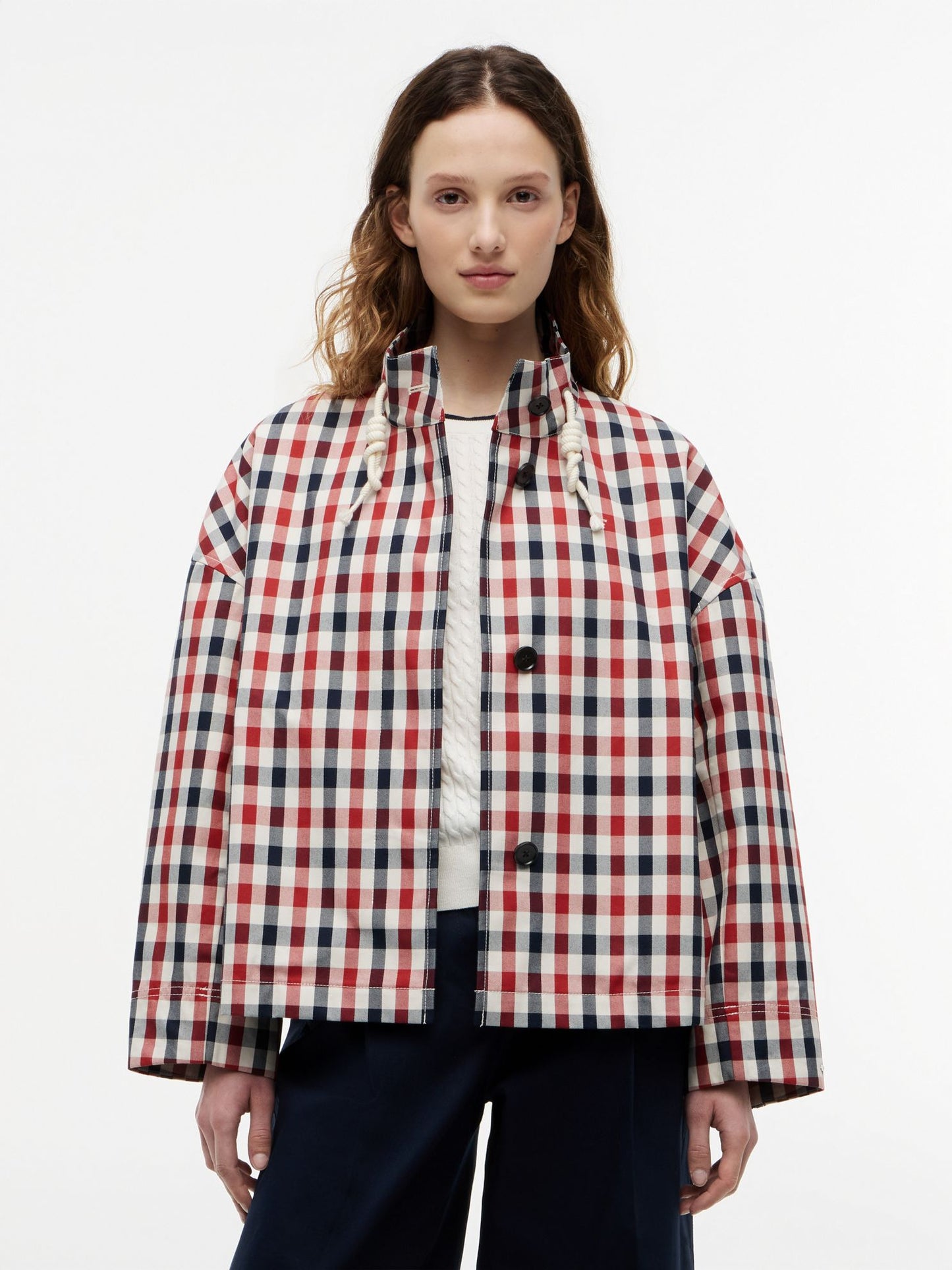 Tommy Hilfiger Water-Repellent Relaxed Checked Parka