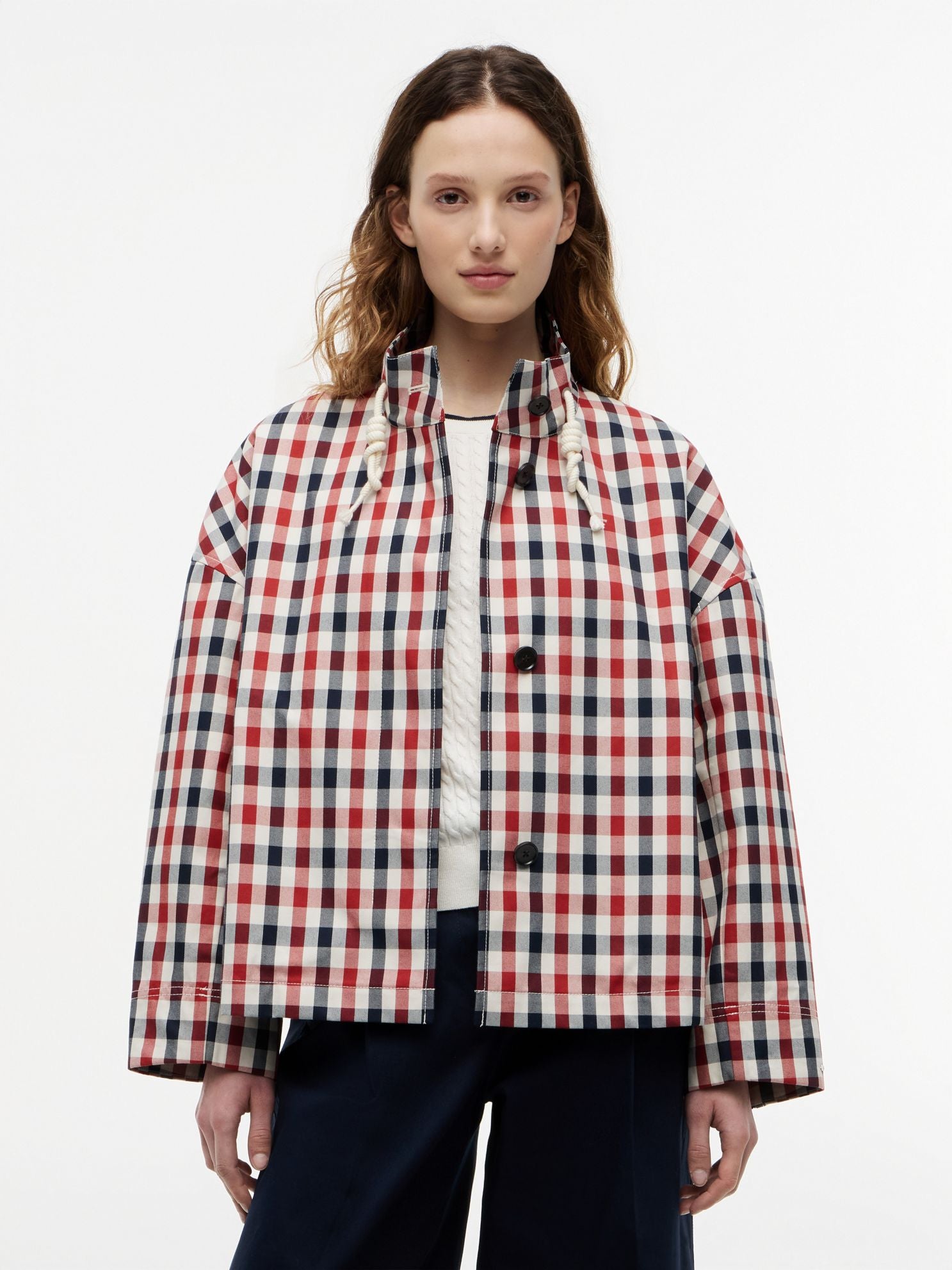 Tommy Hilfiger Water-Repellent Relaxed Checked Parka