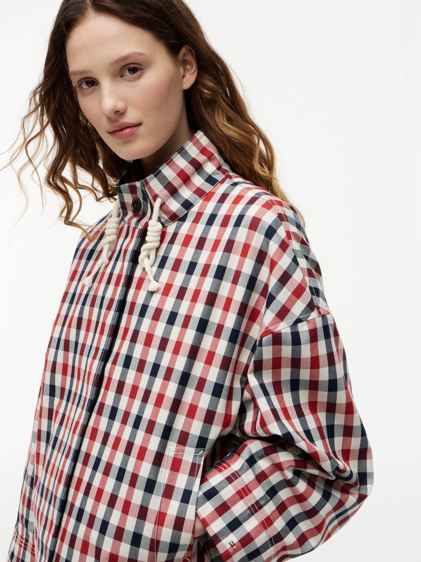 Tommy Hilfiger Water-Repellent Relaxed Checked Parka