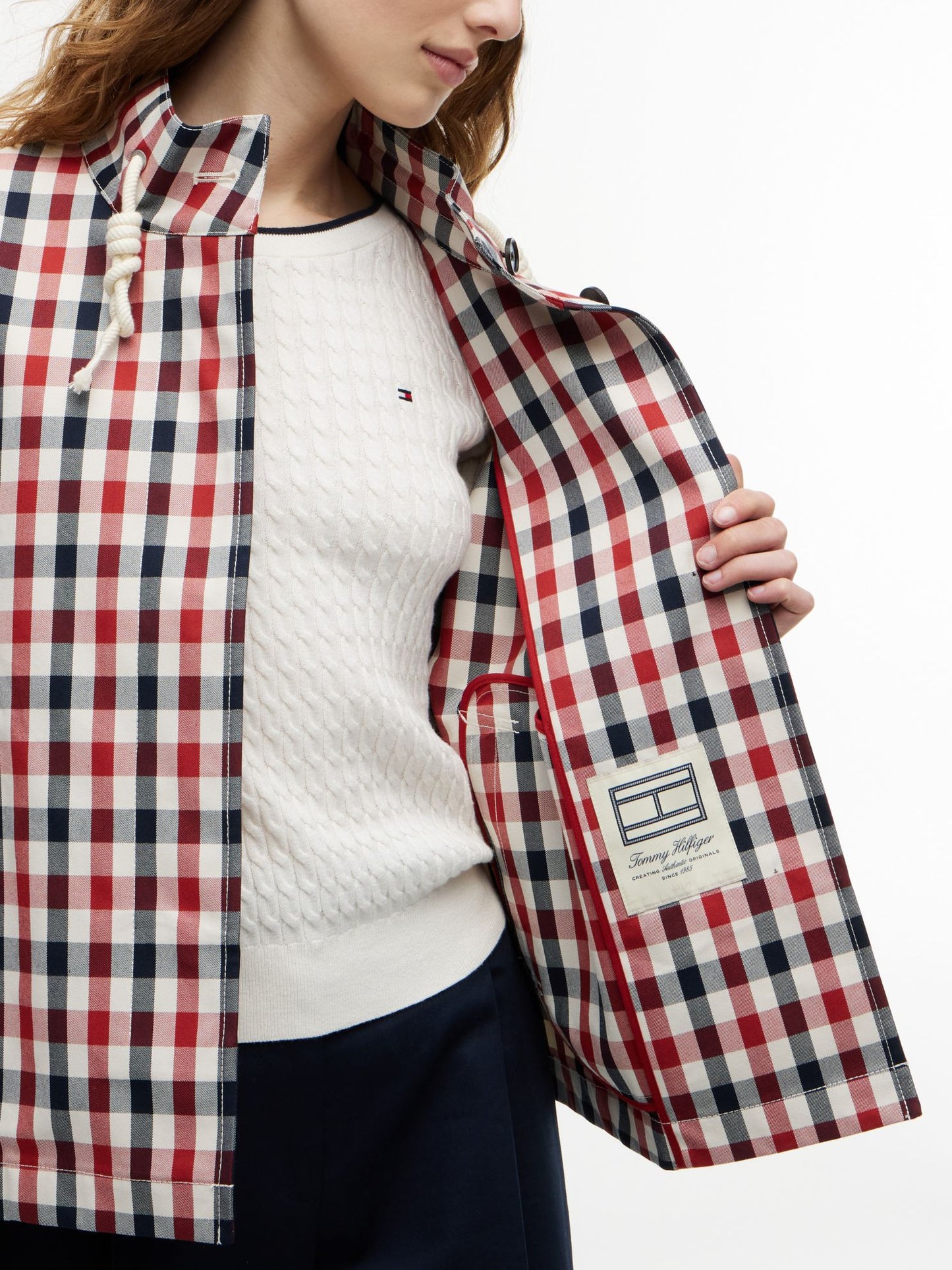 Tommy Hilfiger Water-Repellent Relaxed Checked Parka