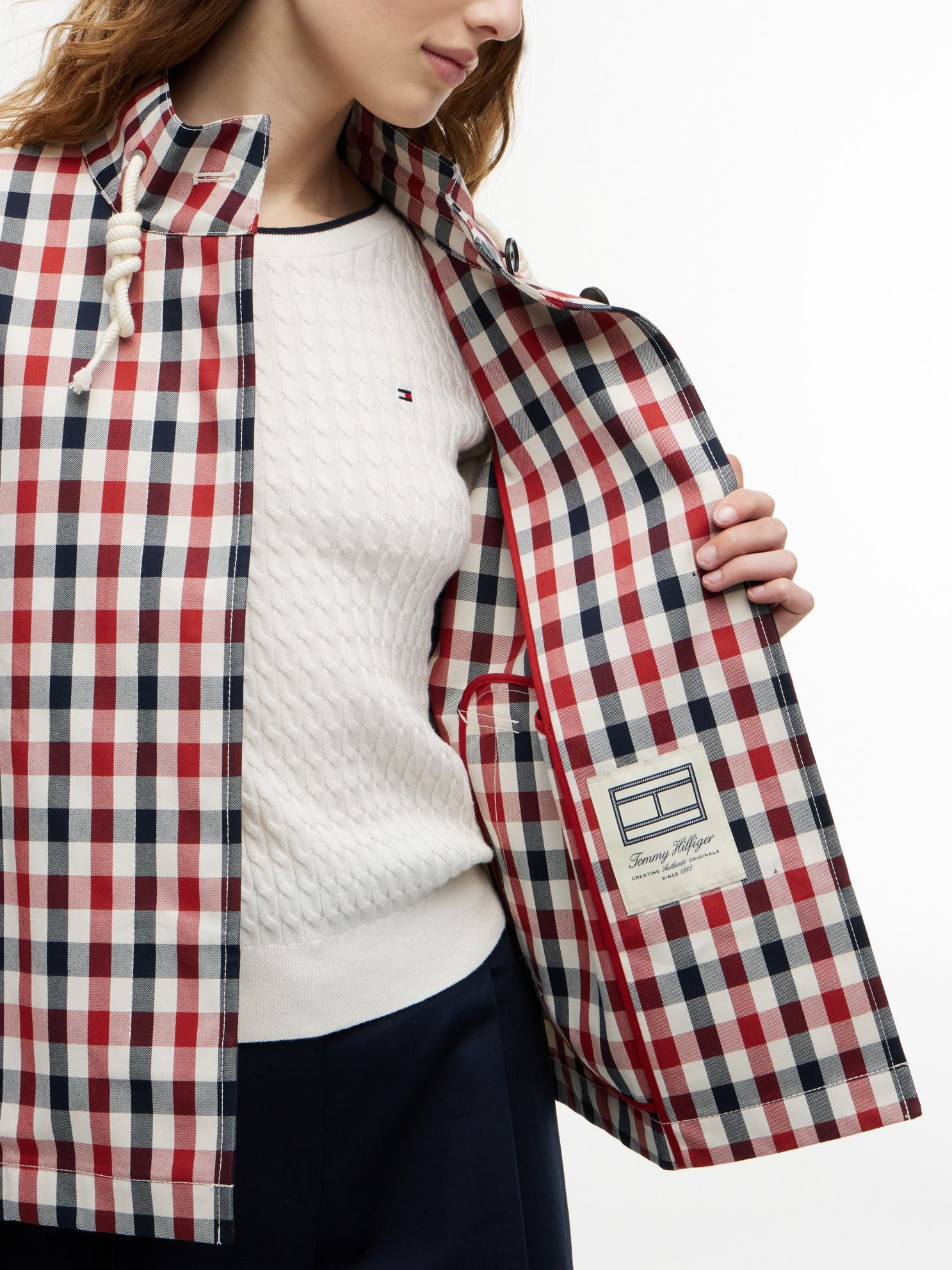 Tommy Hilfiger Water-Repellent Relaxed Checked Parka