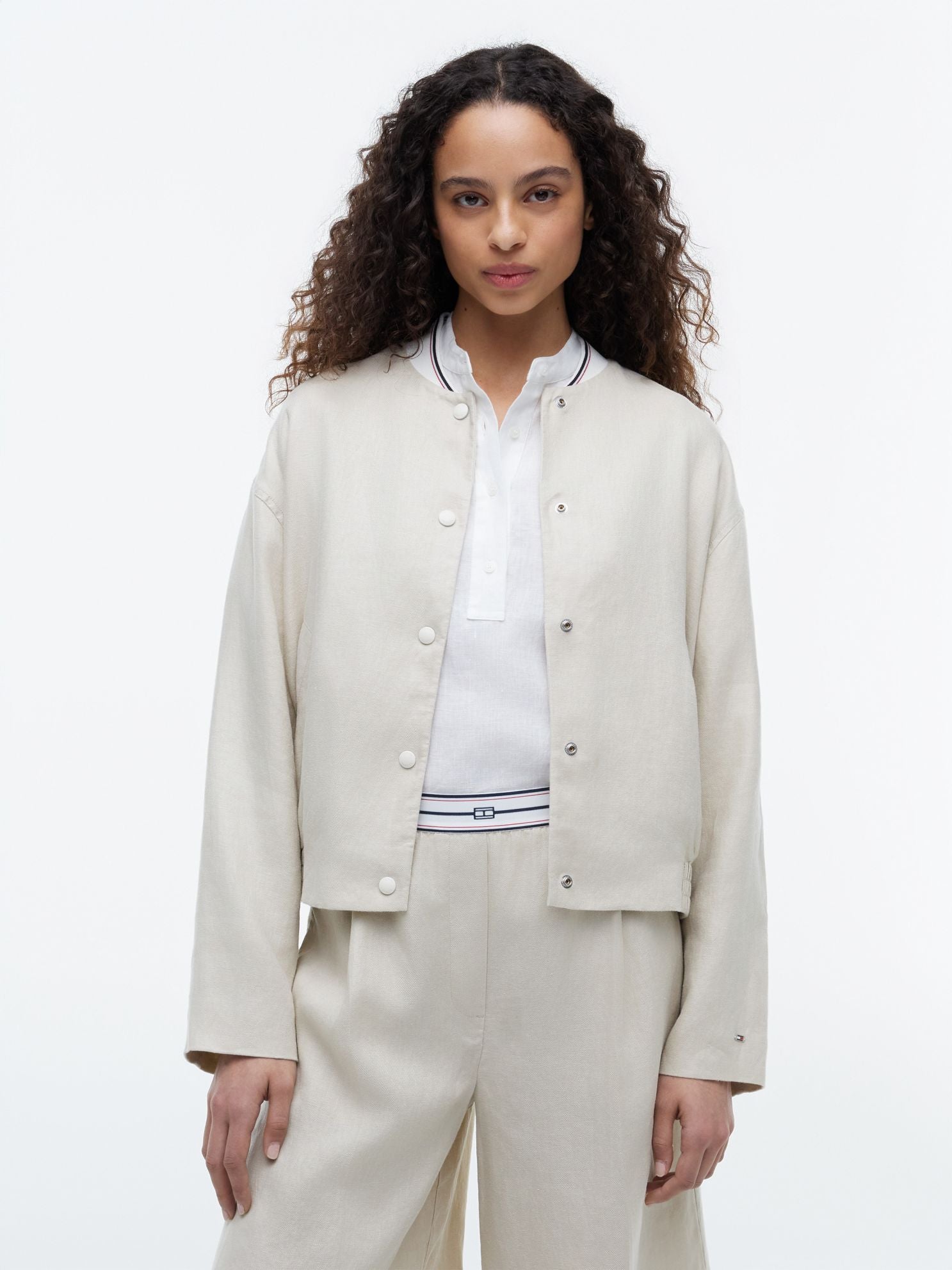 Tommy Hilfiger Linen Bomber Jacket