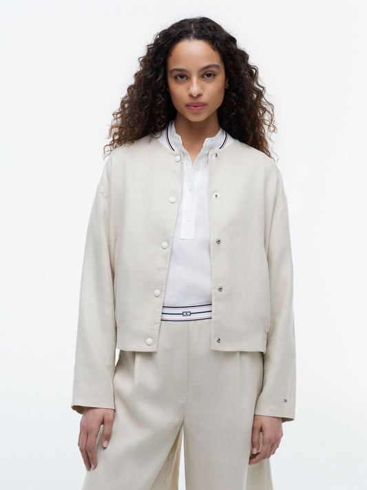 Tommy Hilfiger Linen Bomber Jacket