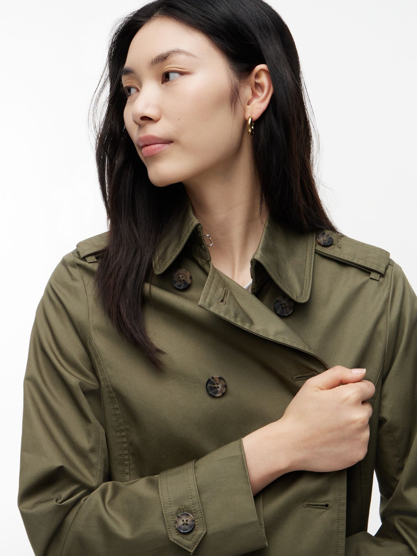 Tommy Hilfiger Double-Breasted Belted Trench Coat