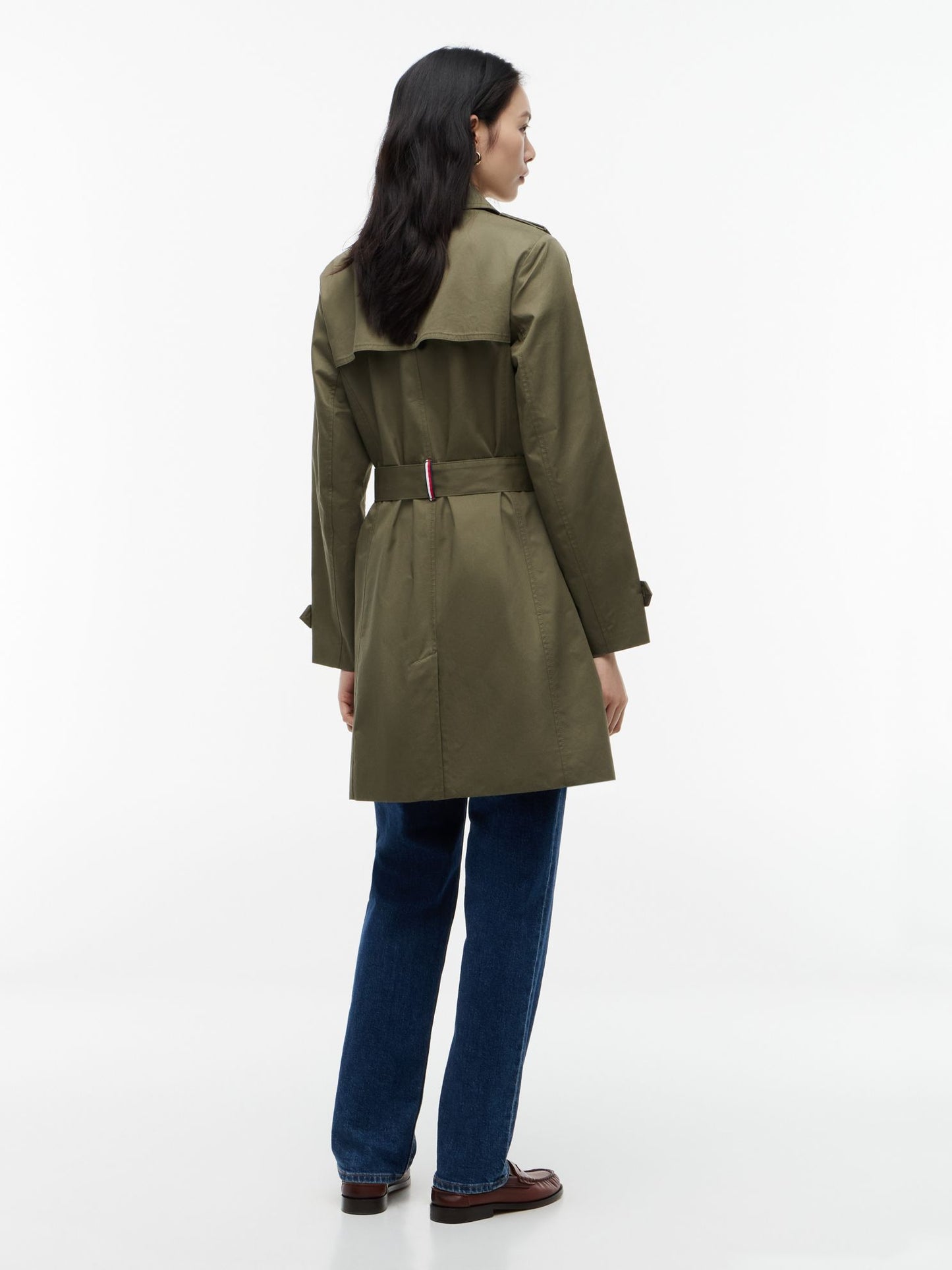 Tommy Hilfiger Double-Breasted Belted Trench Coat