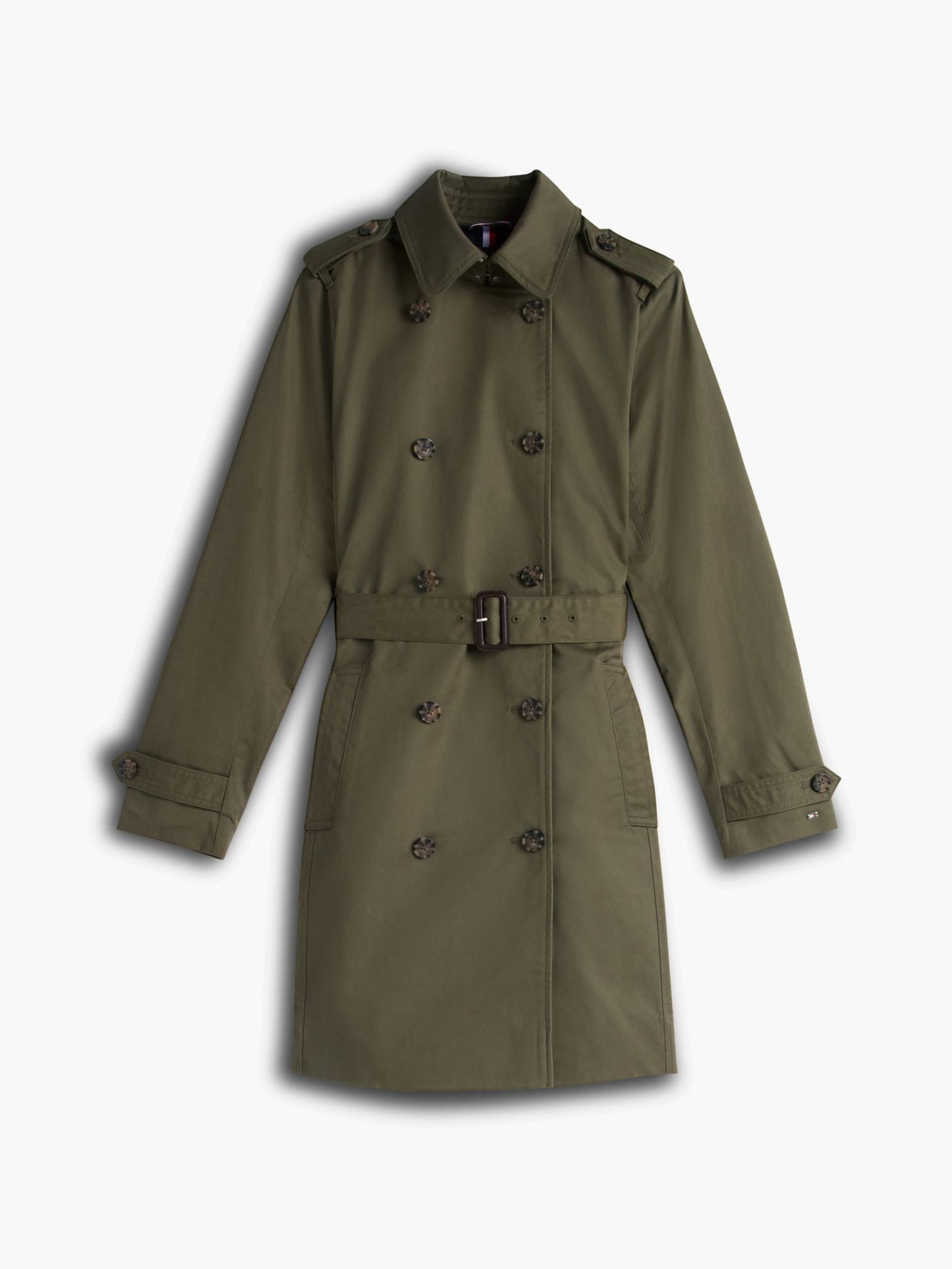 Tommy Hilfiger Double-Breasted Belted Trench Coat