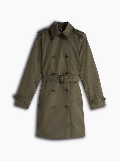 Tommy Hilfiger Double-Breasted Belted Trench Coat