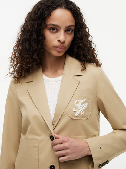 Tommy Hilfiger Script Monogram Stretch Twill Blazer