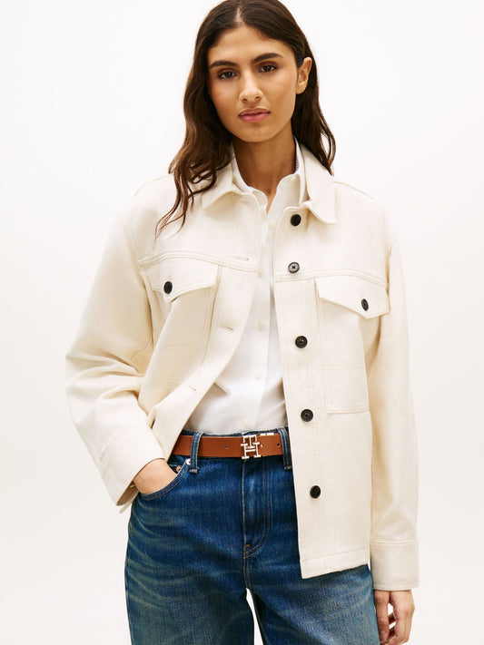 Tommy Hilfiger Oversized Twill Utility Shirt Jacket