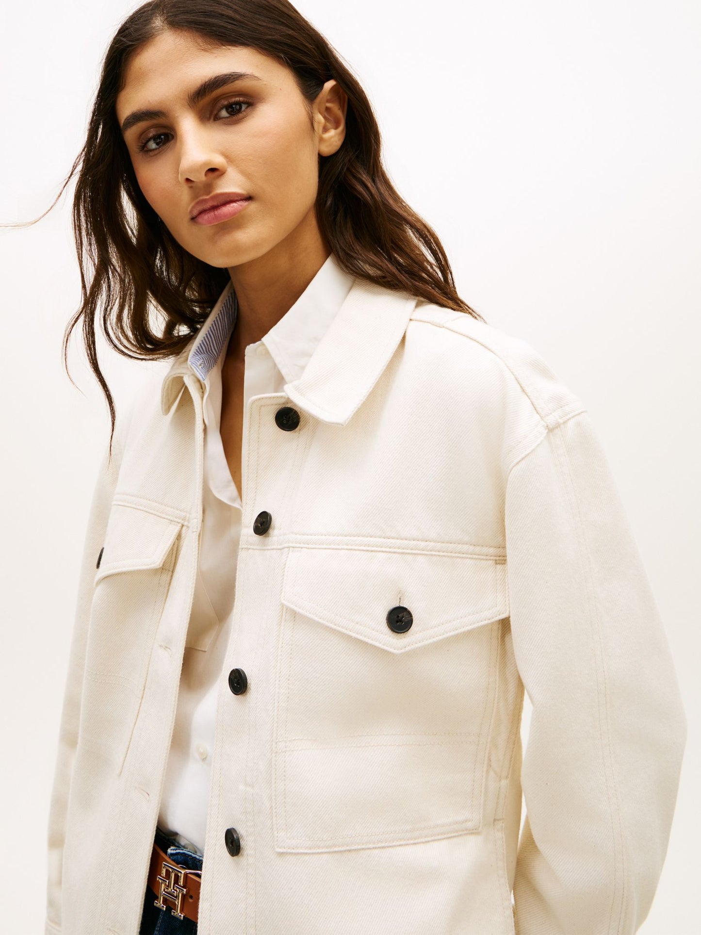 Tommy Hilfiger Oversized Twill Utility Shirt Jacket