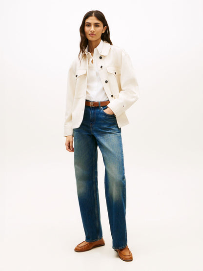 Tommy Hilfiger Oversized Twill Utility Shirt Jacket