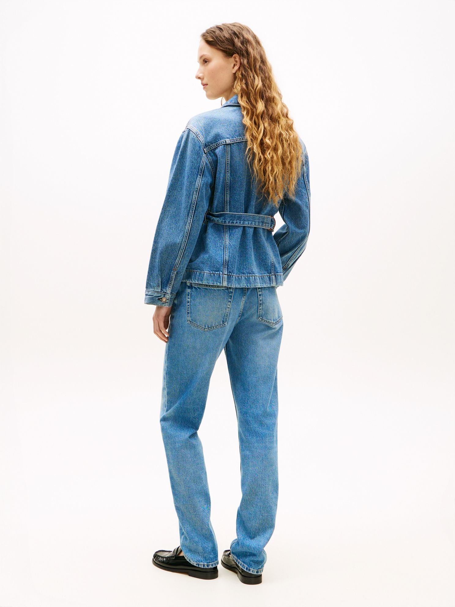 Tommy Hilfiger Cinched Faded Denim Jacket