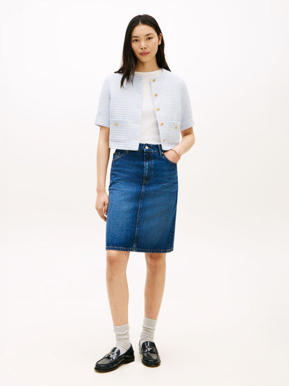 Tommy Hilfiger Short-Sleeve Tweed Lady Jacket