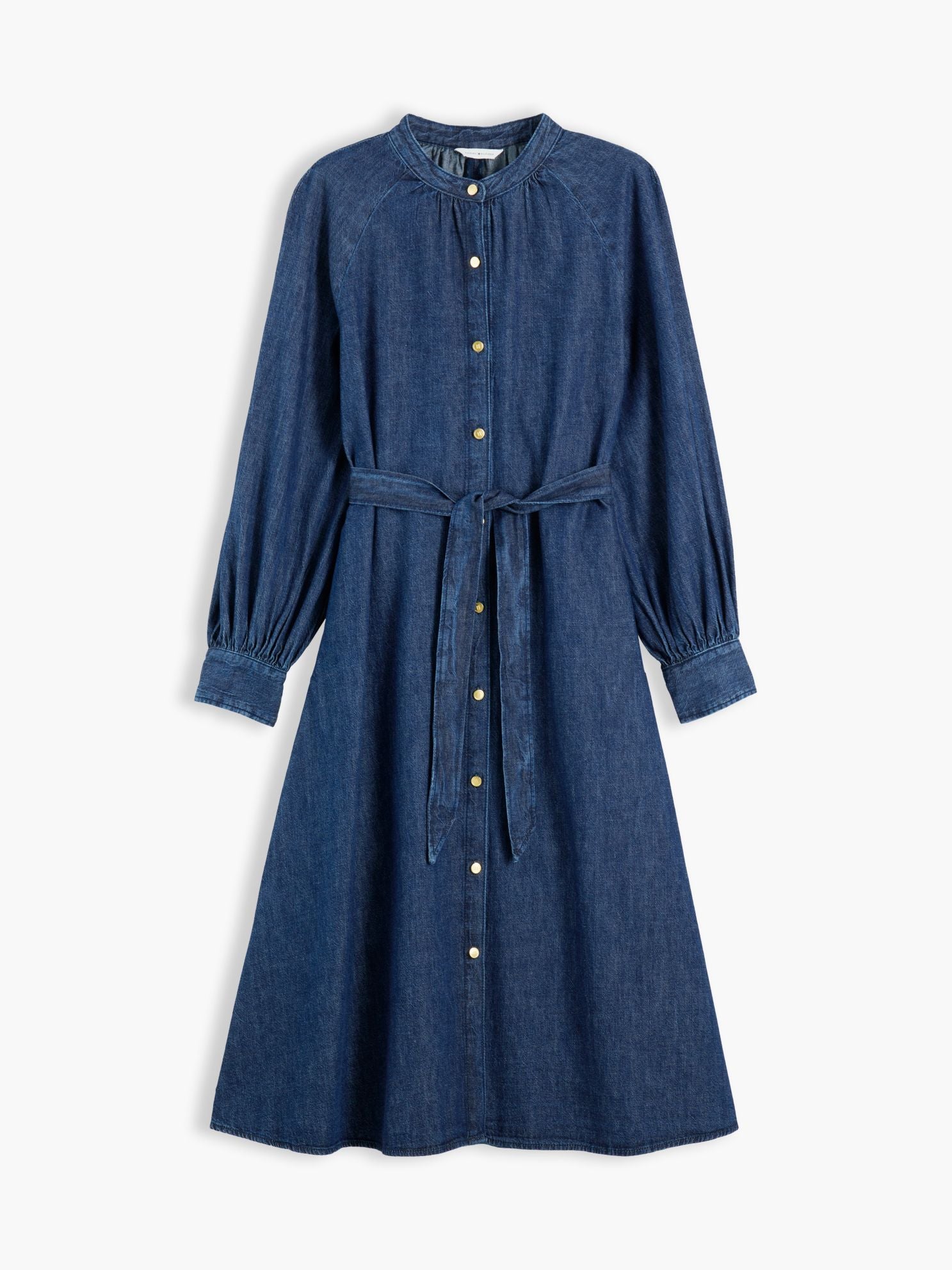 Tommy Hilfiger Belted Denim Midi Dress