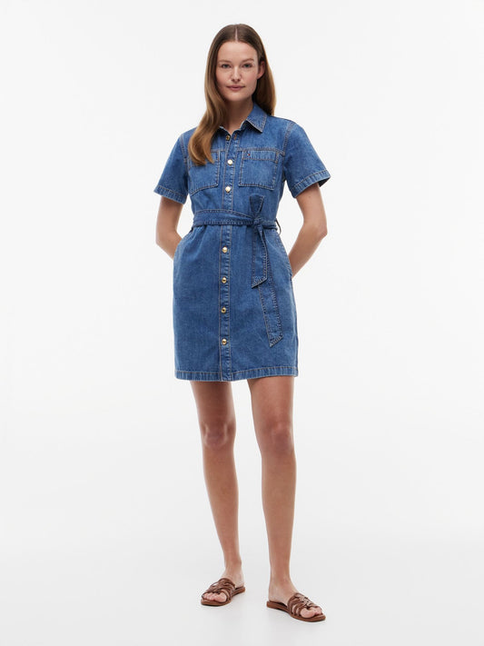 Tommy Hilfiger Belted Chambray Utility Shirtdress
