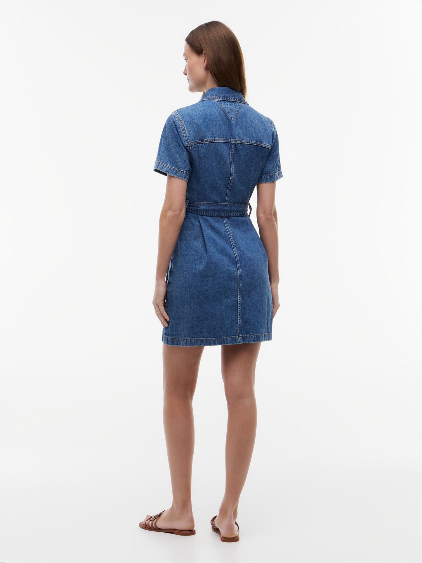 Tommy Hilfiger Belted Chambray Utility Shirtdress