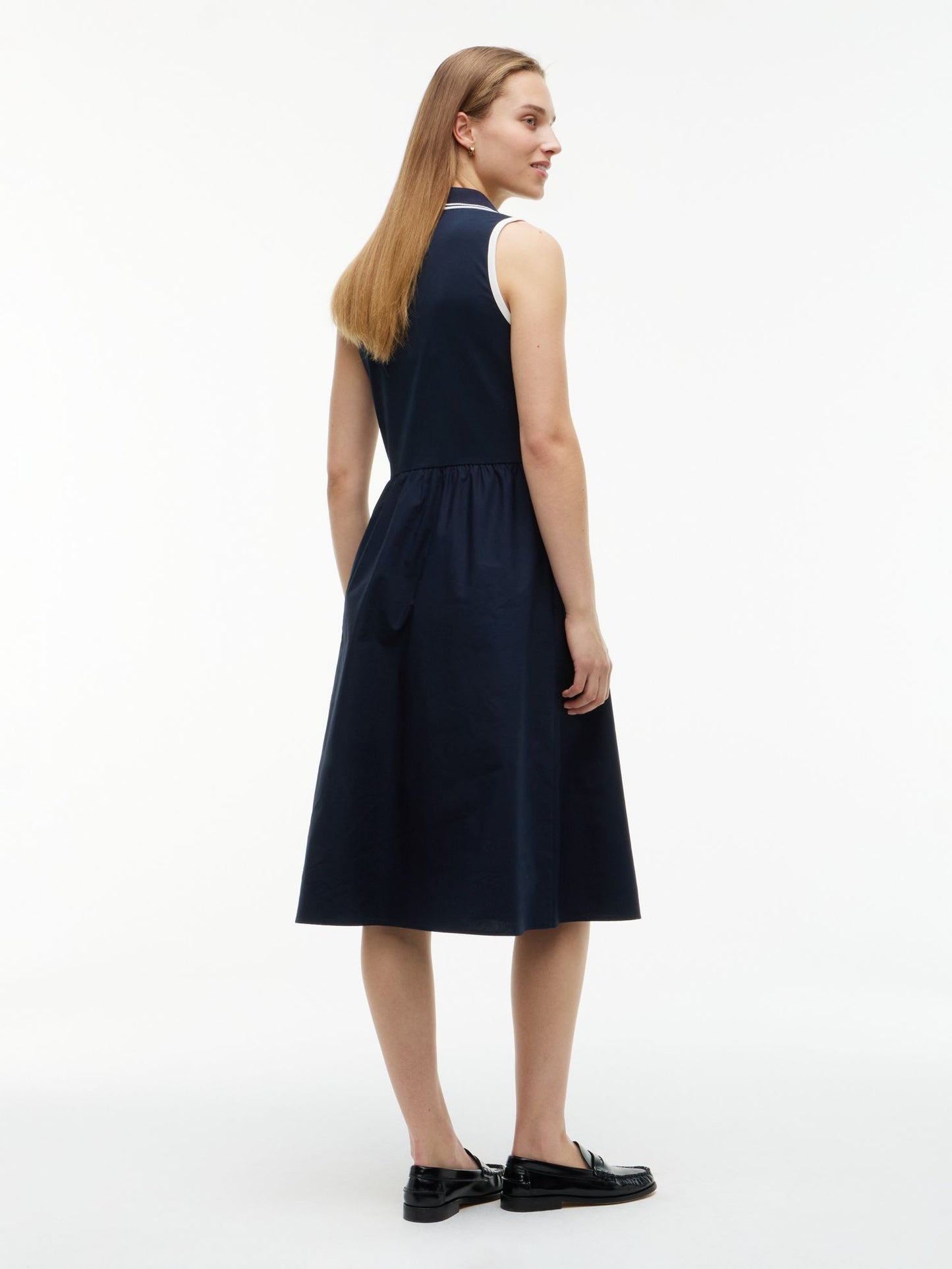 Tommy Hilfiger Mixed-Media Sleeveless Polo Midi Dress
