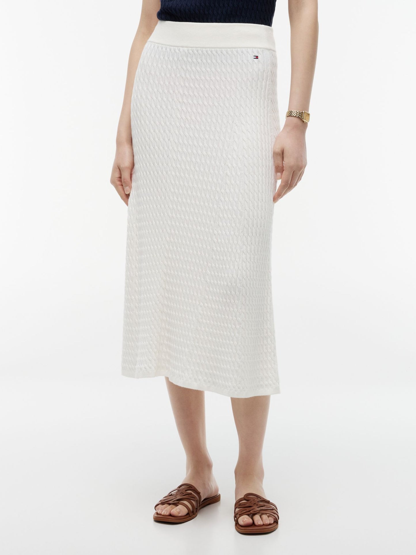 Tommy Hilfiger Cable Knit Midi Skirt
