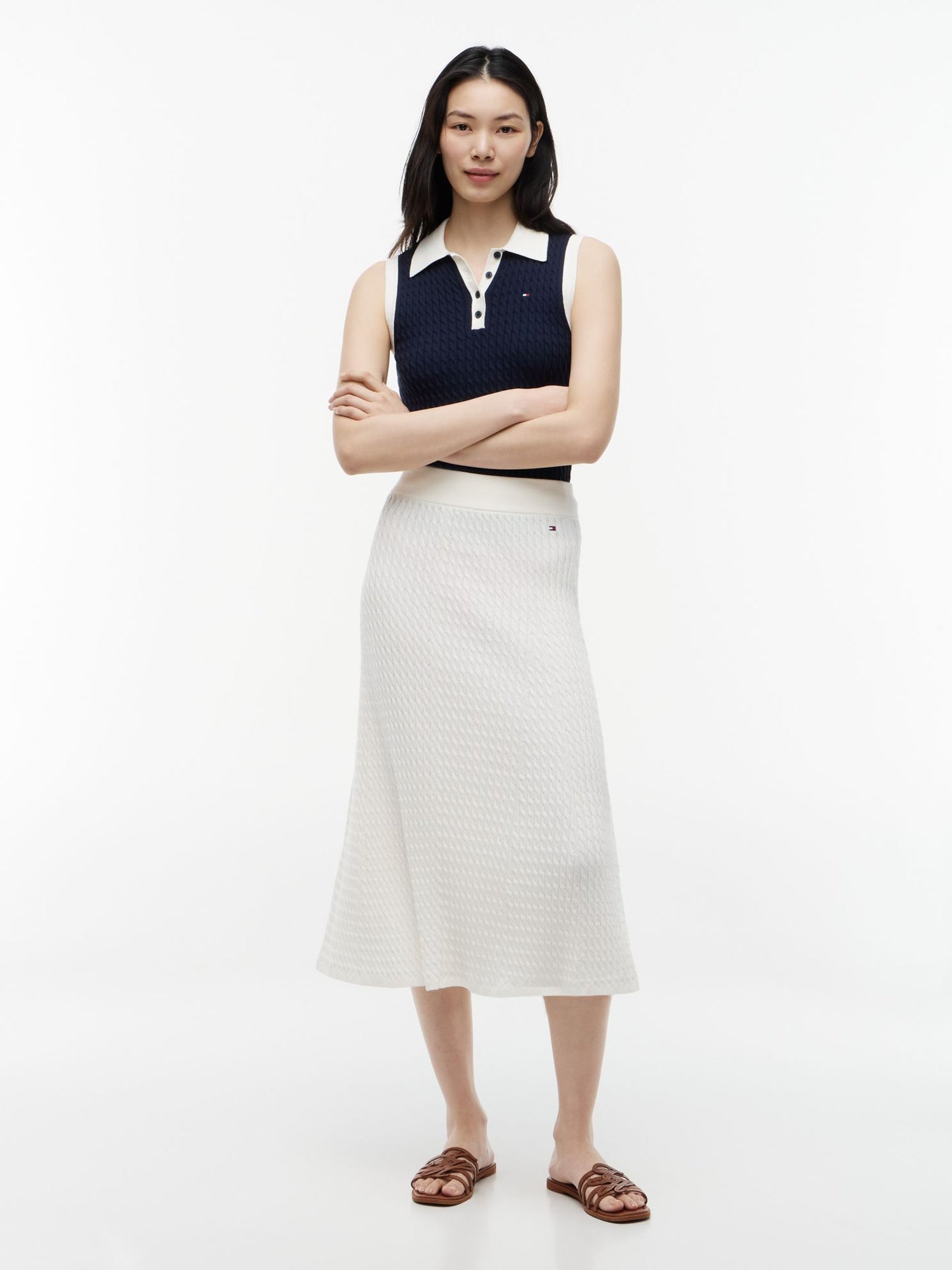 Tommy Hilfiger Cable Knit Midi Skirt
