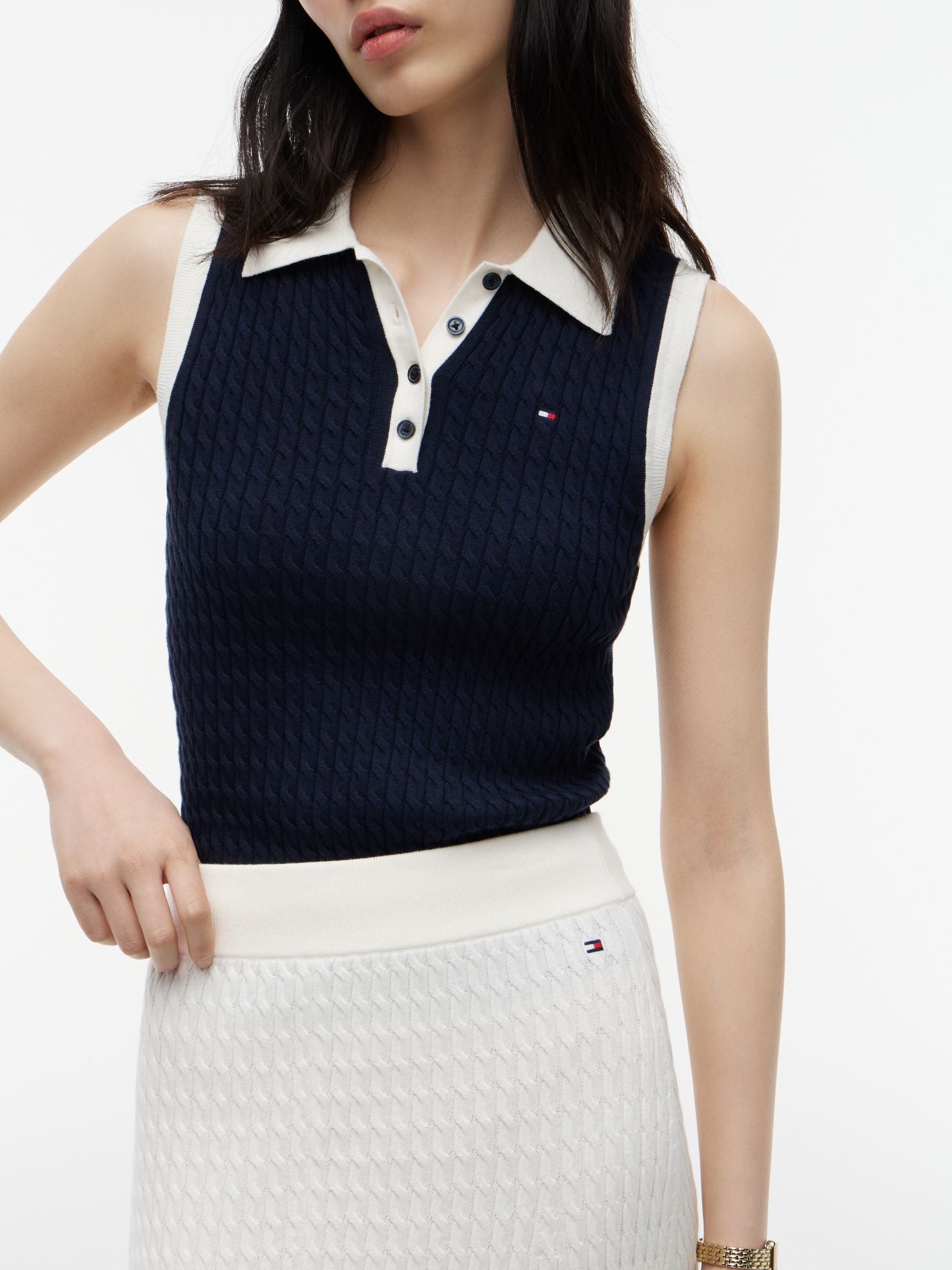 Tommy Hilfiger Cable Knit Midi Skirt