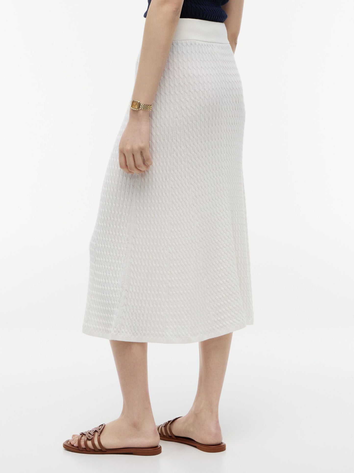 Tommy Hilfiger Cable Knit Midi Skirt