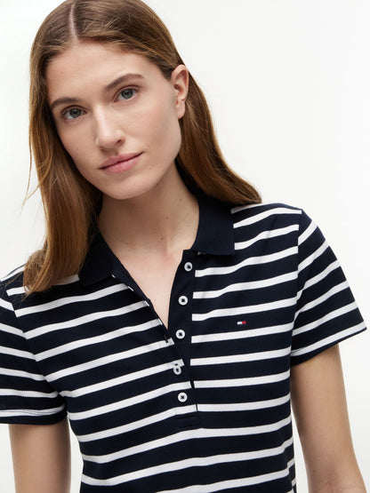 Tommy Hilfiger Striped Stretch Pique Polo Dress