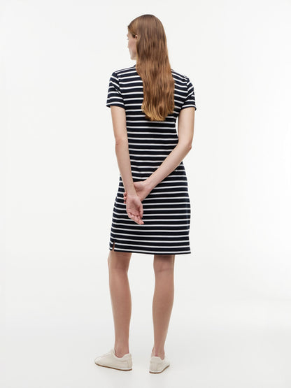 Tommy Hilfiger Striped Stretch Pique Polo Dress