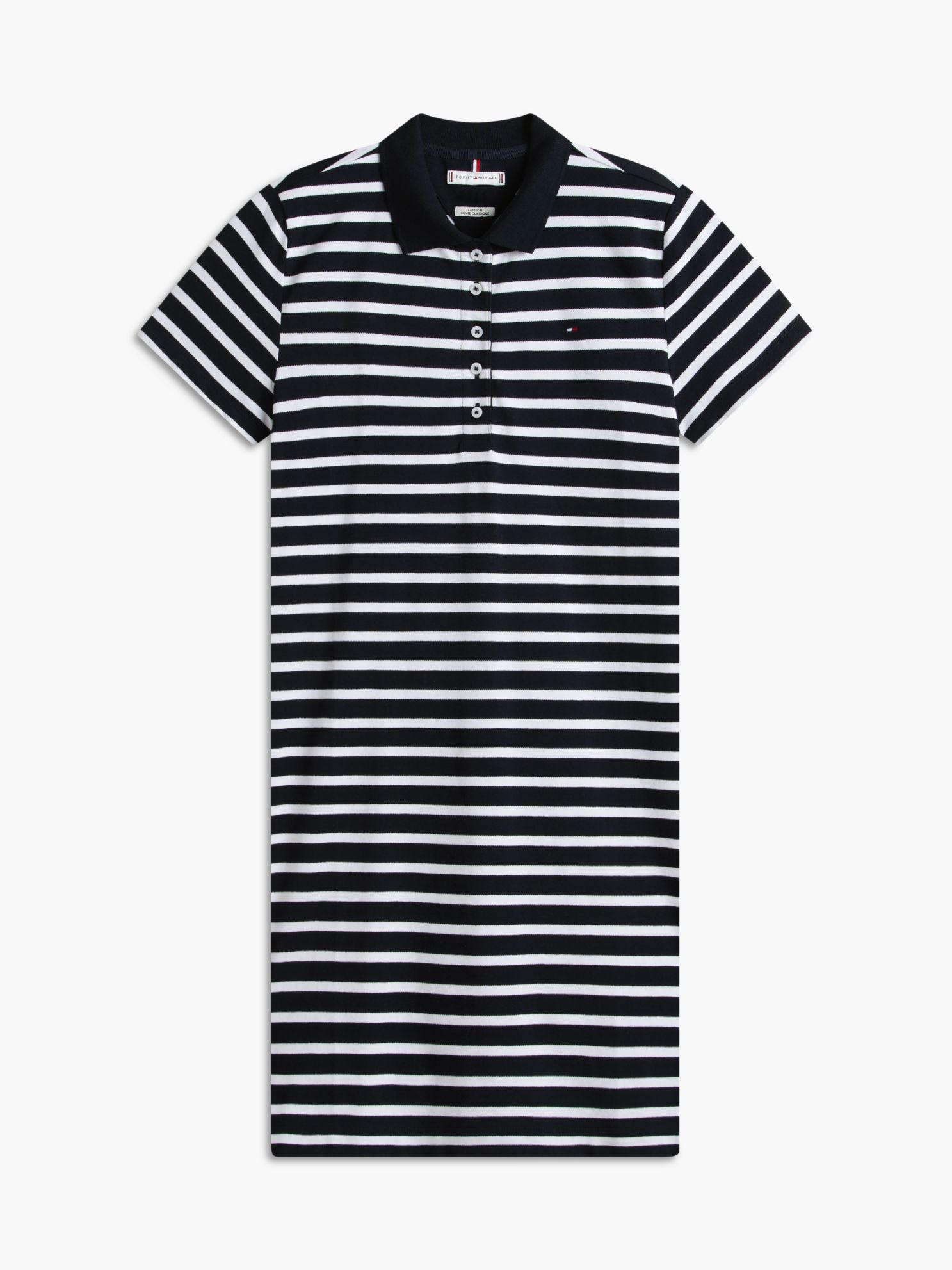 Tommy Hilfiger Striped Stretch Pique Polo Dress