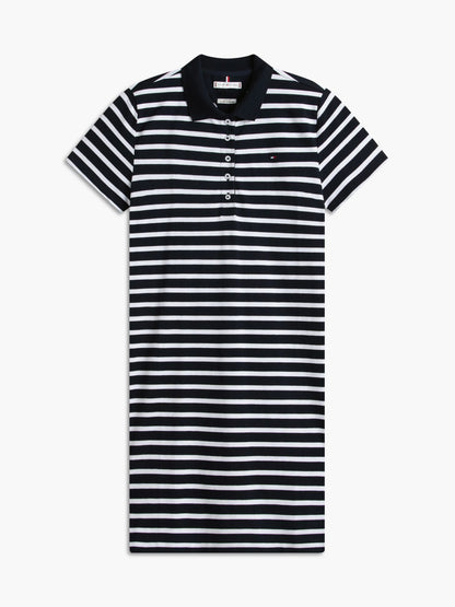 Tommy Hilfiger Striped Stretch Pique Polo Dress