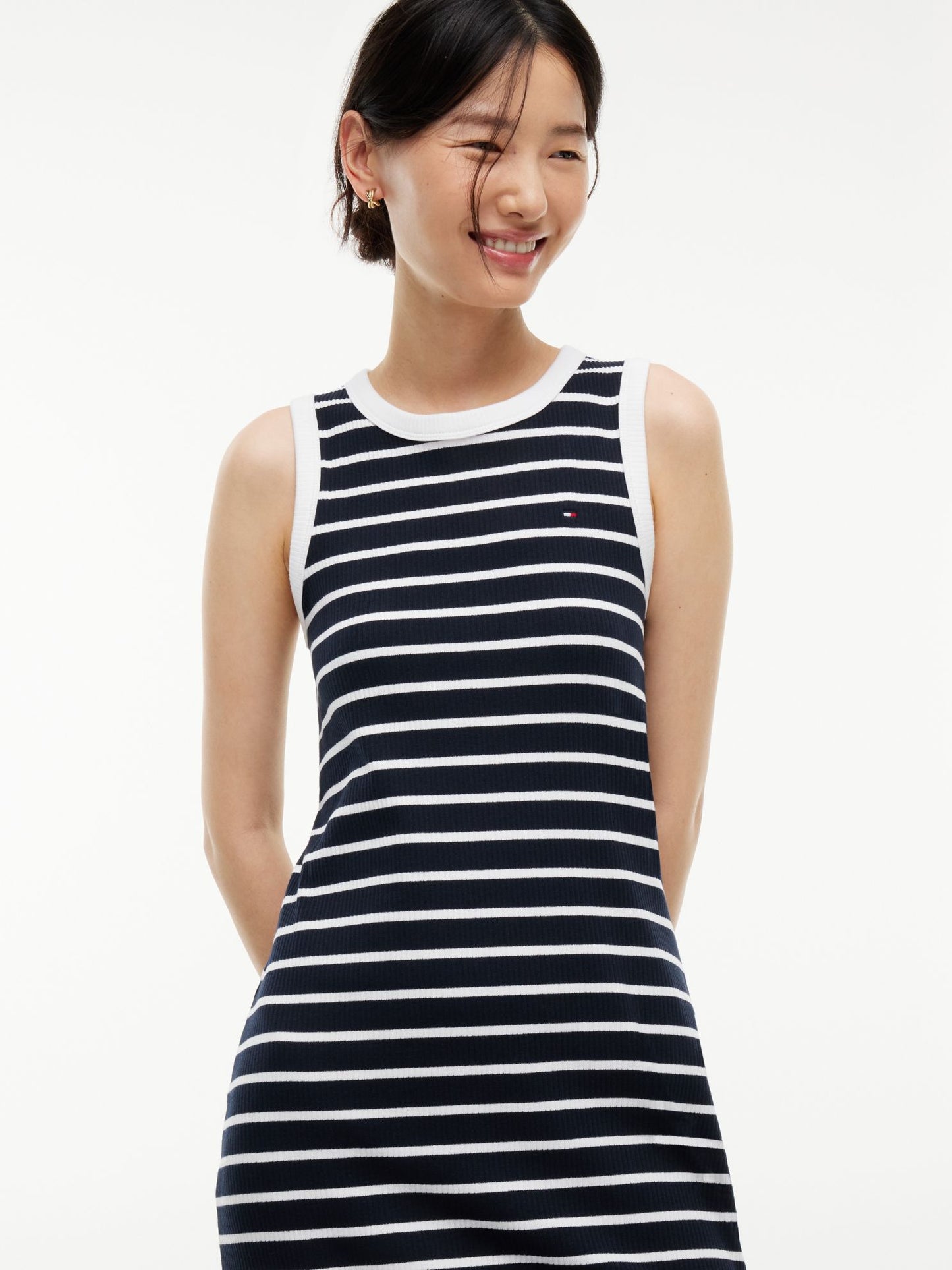 Tommy Hilfiger Striped Rib-Knit Tank Dress