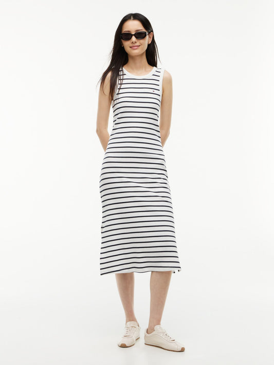 Tommy Hilfiger Striped Rib-Knit Tank Dress