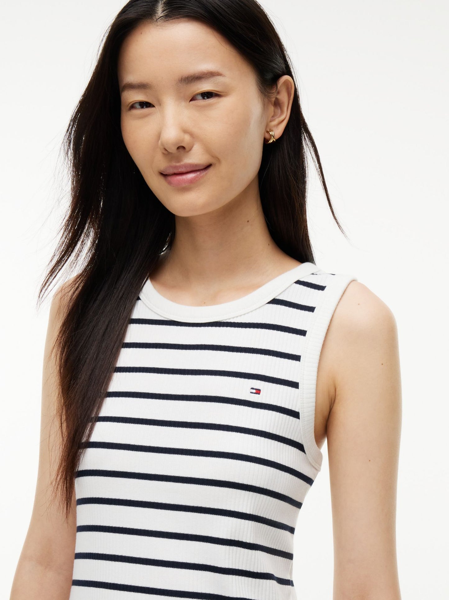 Tommy Hilfiger Striped Rib-Knit Tank Dress