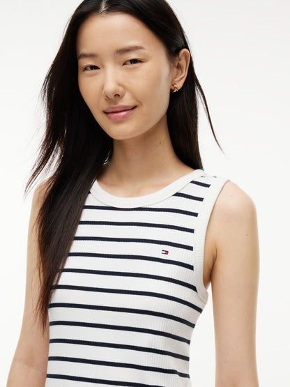 Tommy Hilfiger Striped Rib-Knit Tank Dress