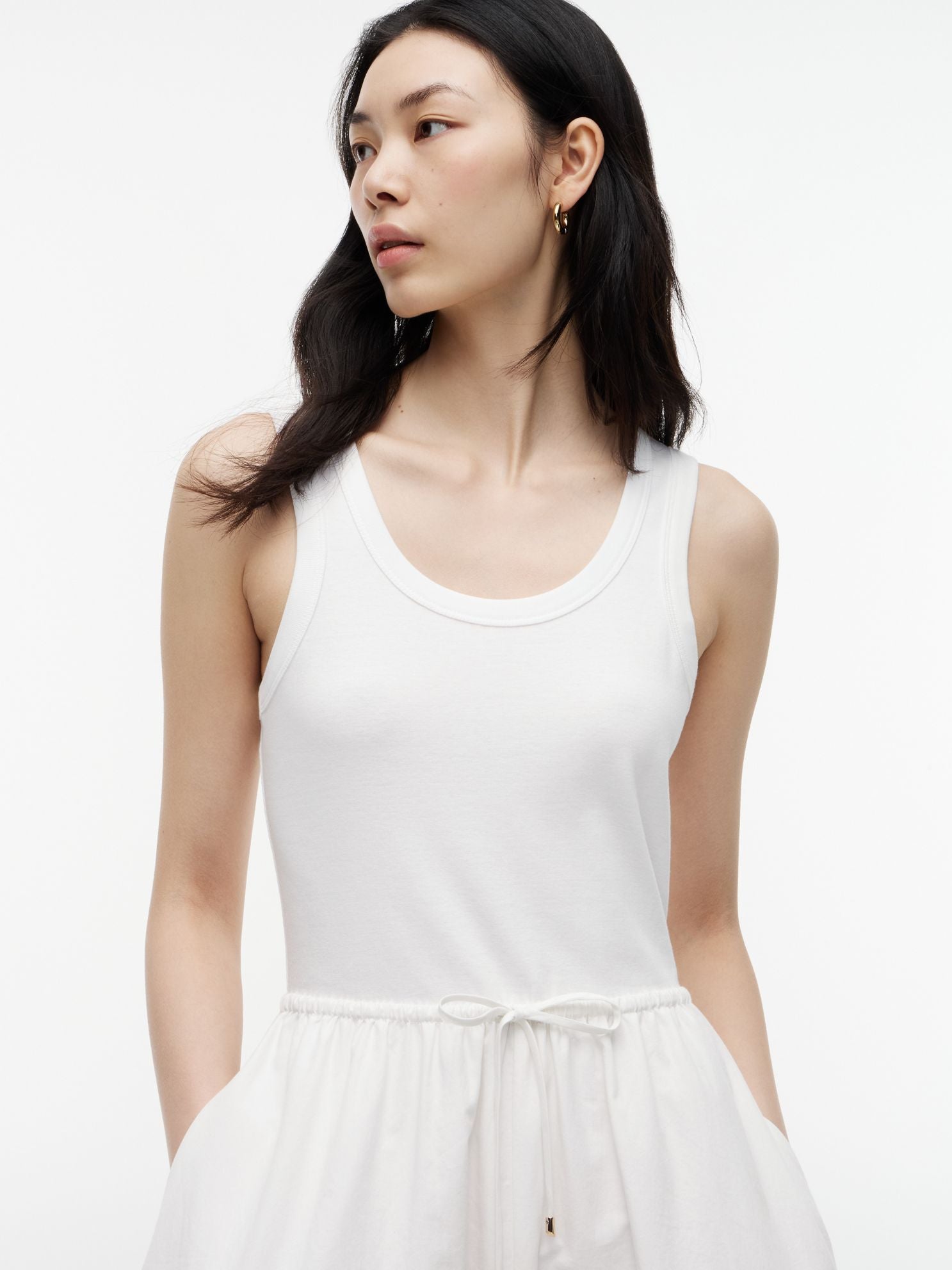 Tommy Hilfiger Embroidered Eyelet Mixed-Media Dress